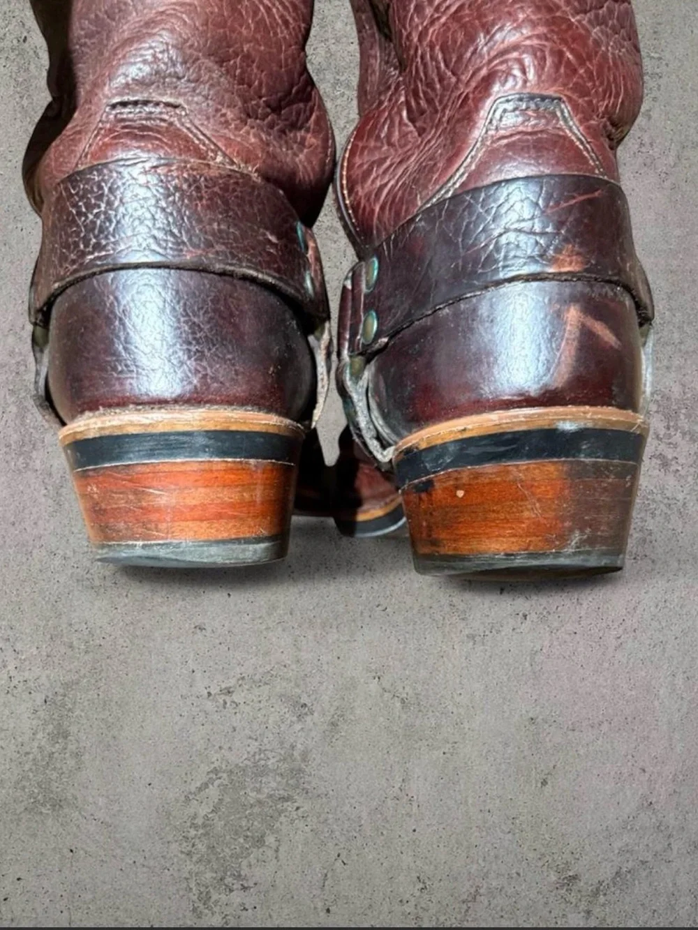 RARE Discontinued Vintage Chippewa Bison Leather Harness Boot Made In USA 8.5D